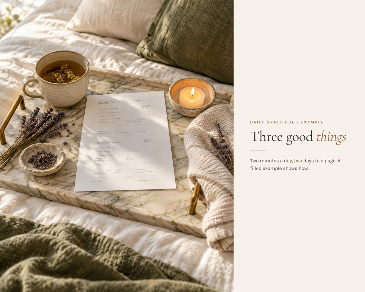 Inside the Self Care Journal printable: sample pages, view 6 of 8
