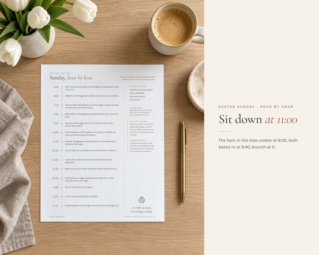 Inside the Easter Brunch Menu printable: sample pages, view 6 of 8