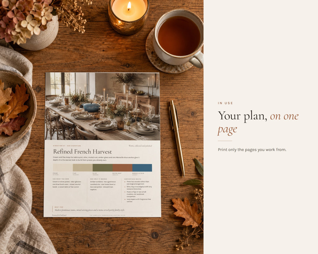 Inside the The Complete Thanksgiving Hosting Guide printable: sample pages, view 6 of 8