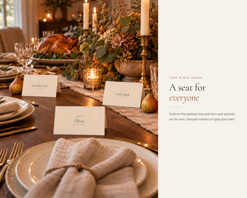 Inside the Thanksgiving Place Cards printable: sample pages, view 6 of 8