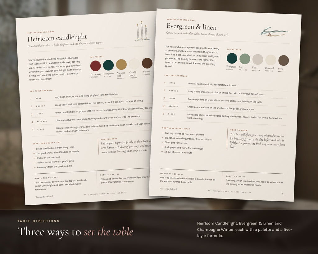 Inside the The Complete Christmas Hosting Guide printable: sample pages, view 6 of 7
