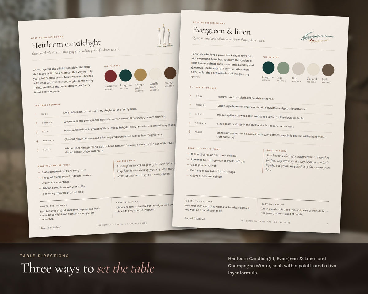 Inside the The Complete Christmas Hosting Guide printable: sample pages, view 6 of 7