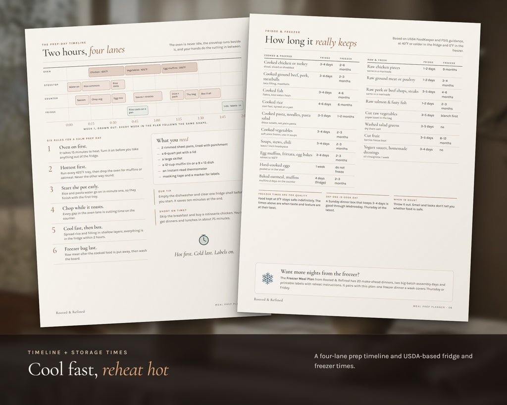Inside the Meal Prep Planner printable: sample pages, view 6 of 8