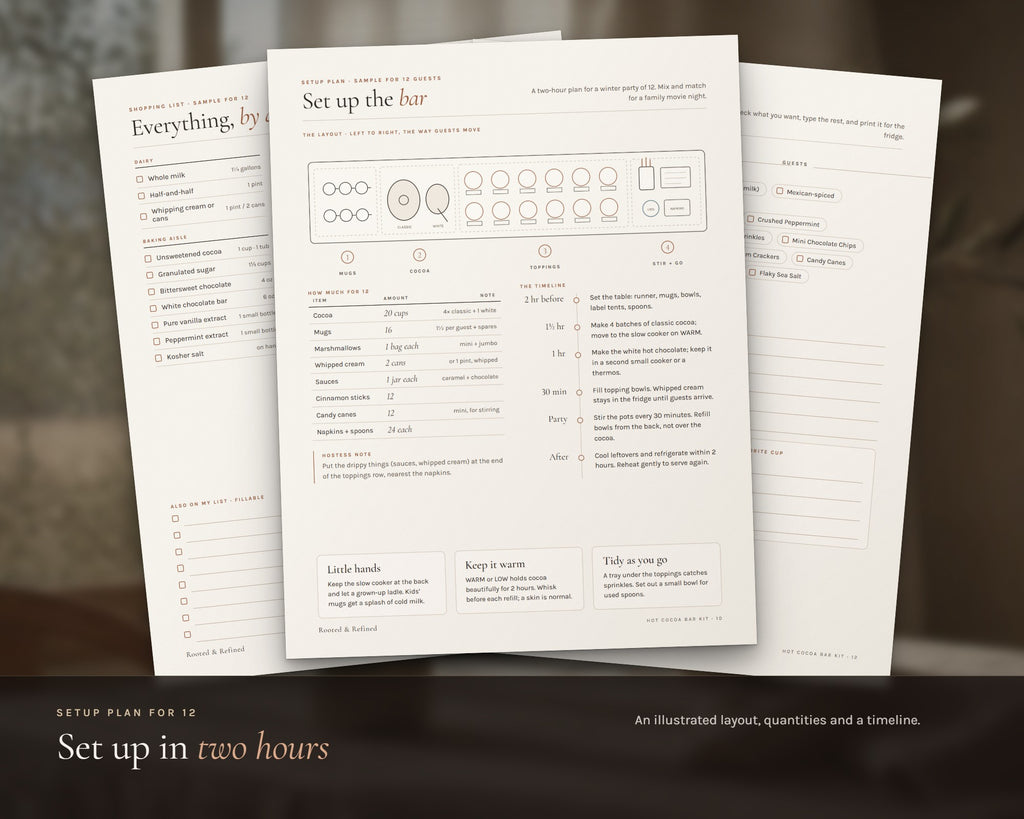 Inside the Hot Cocoa Bar Kit printable: sample pages, view 6 of 7