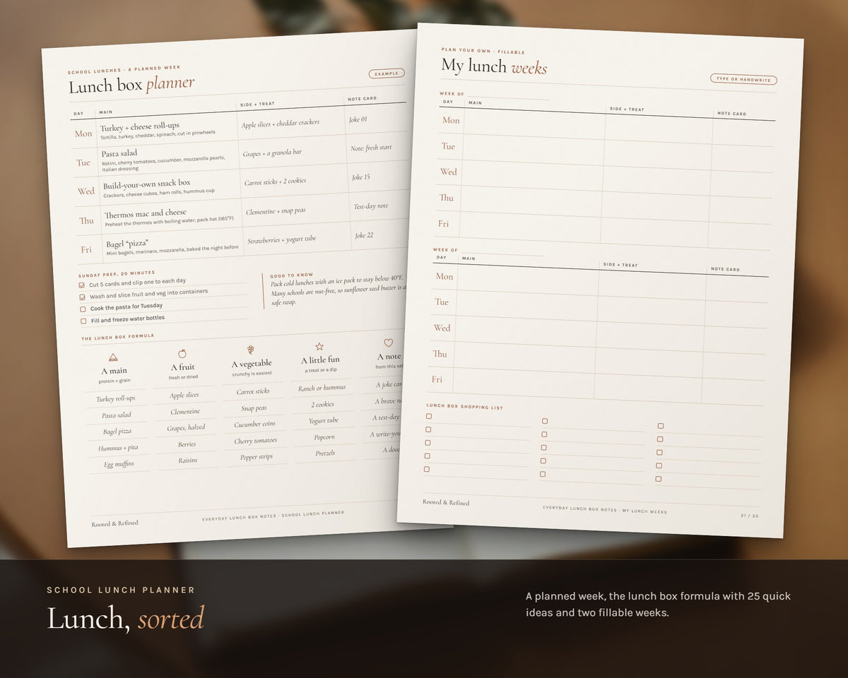 Inside the Lunch Box Notes for Kids printable: sample pages, view 6 of 8