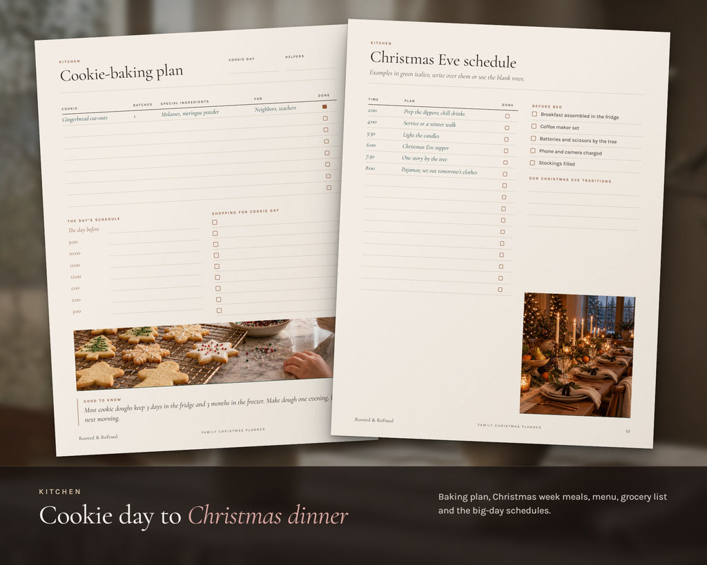 Inside the Christmas Planner and Budget Spreadsheet printable: sample pages, view 6 of 8