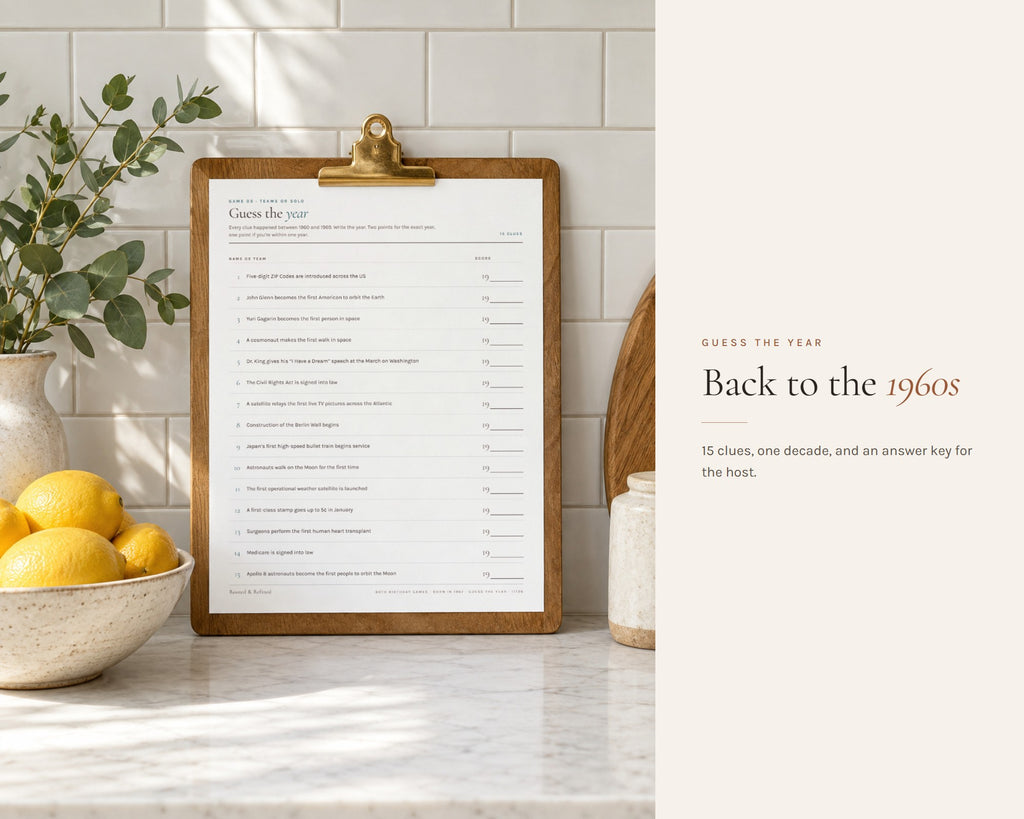 Inside the 60th Birthday Party Games printable: sample pages, view 6 of 8