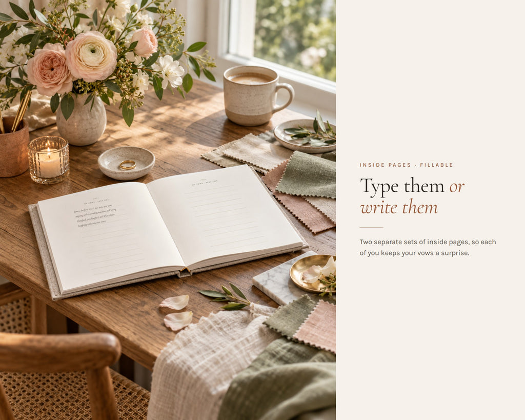 Inside the Wedding Vow Books printable: sample pages, view 6 of 7