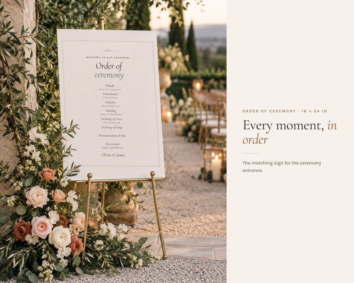 Inside the Wedding Program printable: sample pages, view 6 of 7