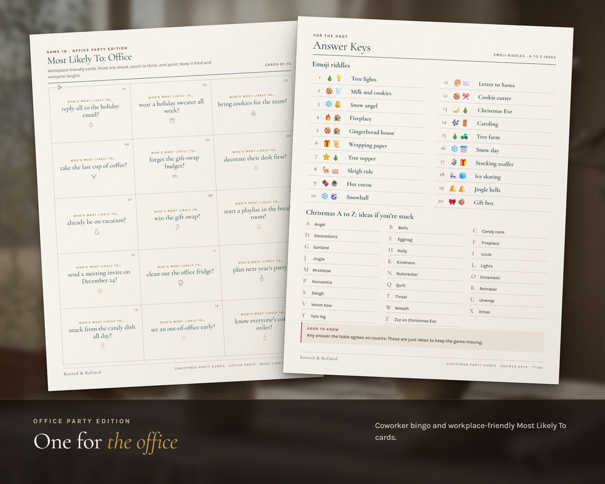 Inside the Christmas Games Bundle printable: sample pages, view 7 of 8