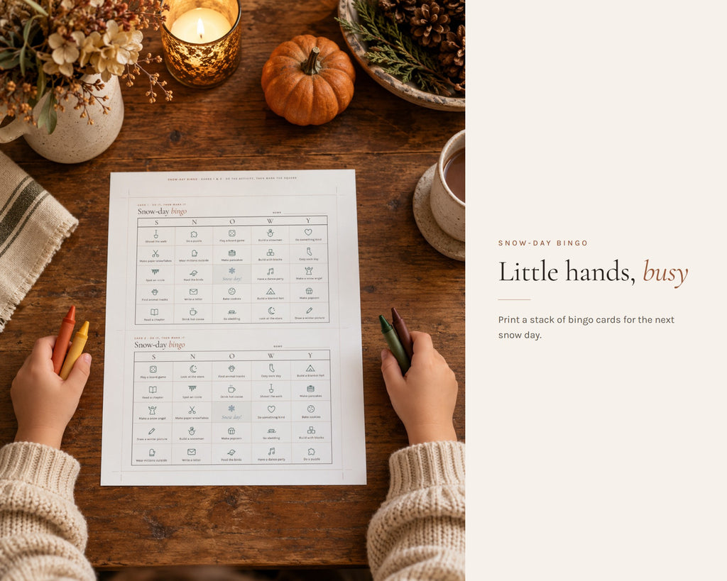 Inside the Winter Bucket List printable: sample pages, view 7 of 8