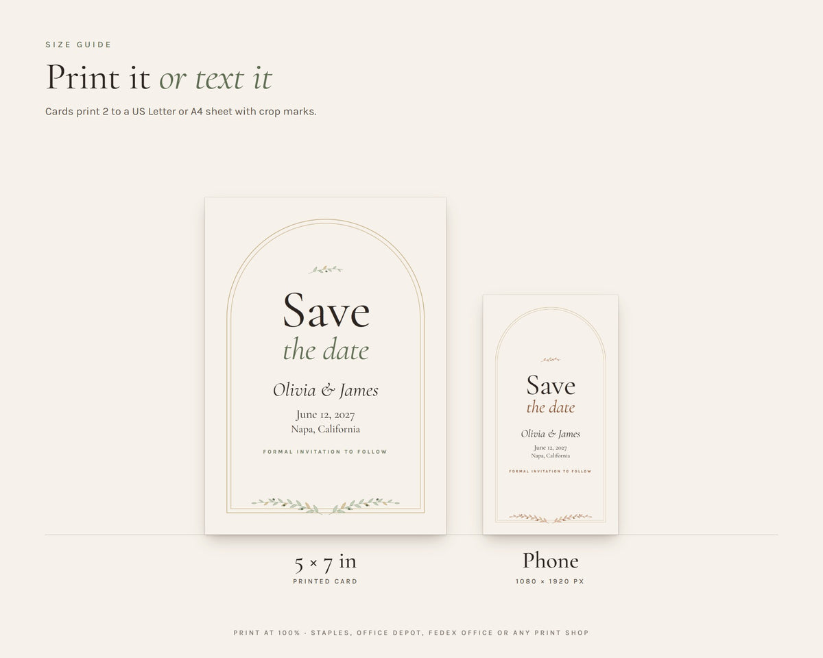 Inside the Save the Date printable: sample pages, view 7 of 7