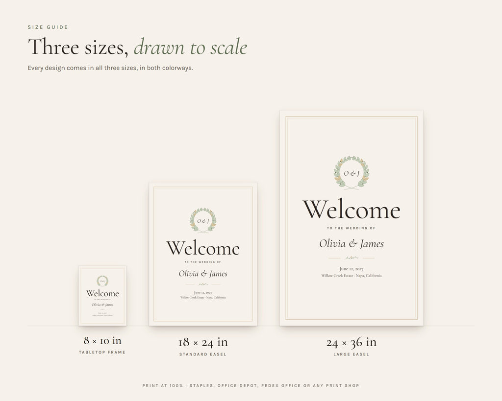 Inside the Wedding Welcome Sign printable: sample pages, view 7 of 7