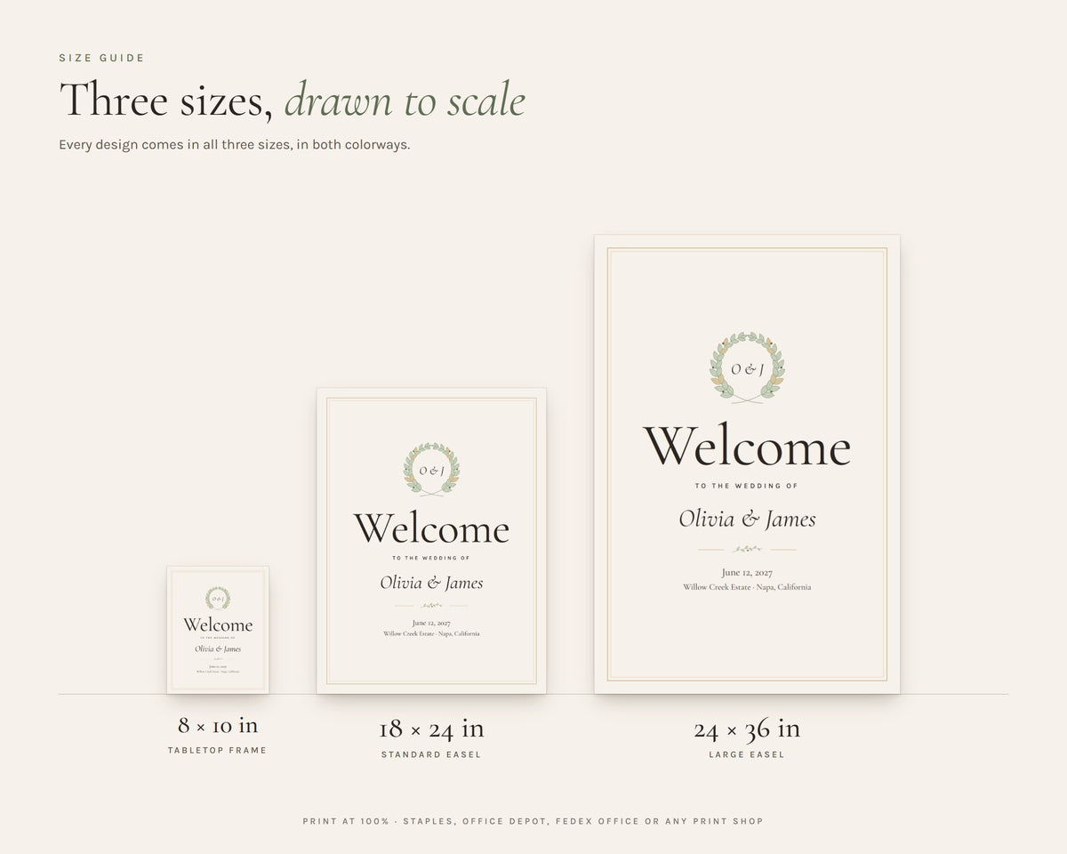 Inside the Wedding Welcome Sign printable: sample pages, view 7 of 7