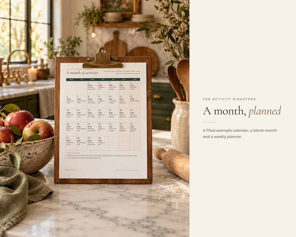 Inside the Large Print Activities for Seniors printable: sample pages, view 7 of 8