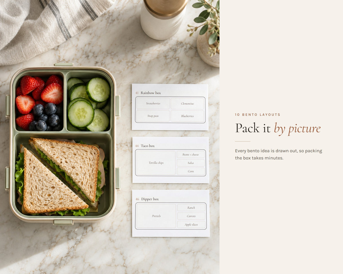 Inside the School Lunch Planner printable: sample pages, view 7 of 8