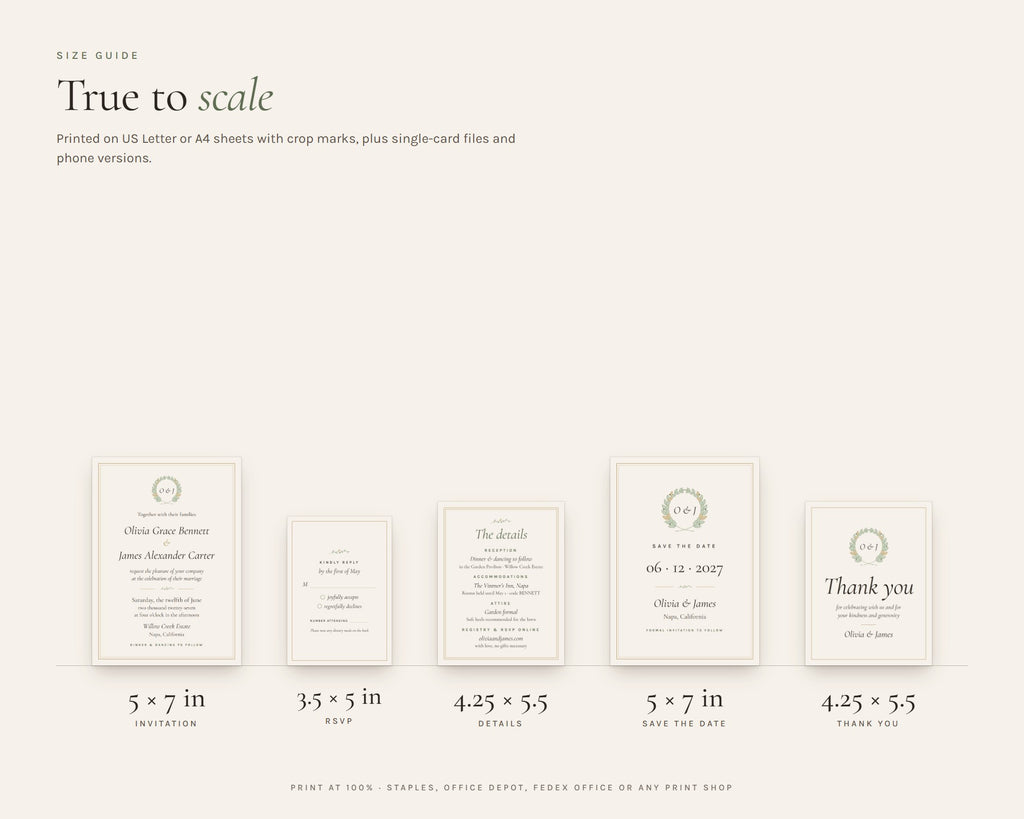 Inside the Wedding Invitation Suite printable: sample pages, view 7 of 7
