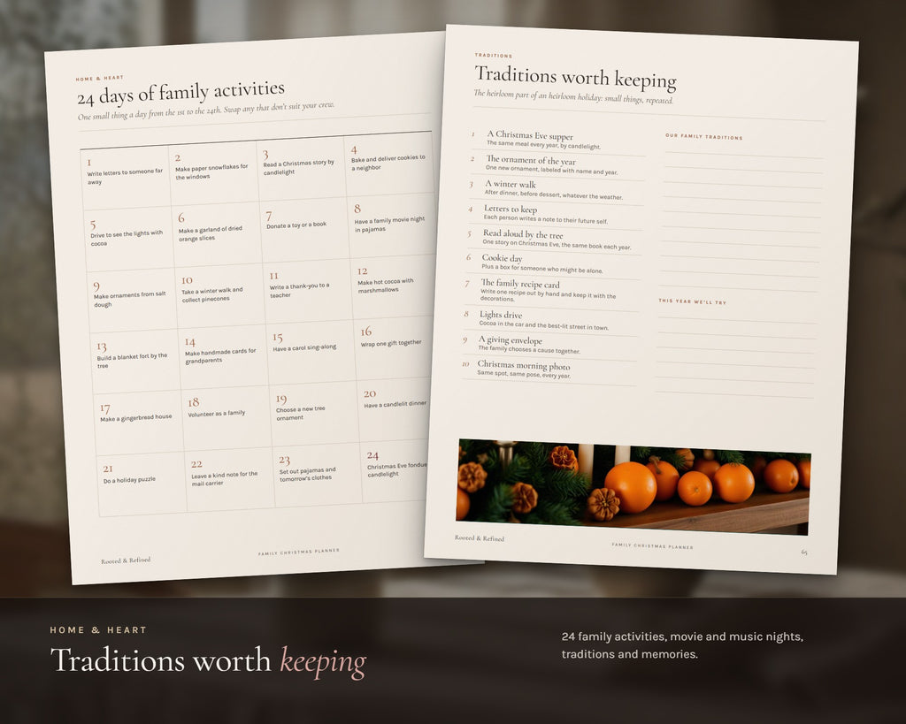 Inside the Christmas Planner and Budget Spreadsheet printable: sample pages, view 7 of 8