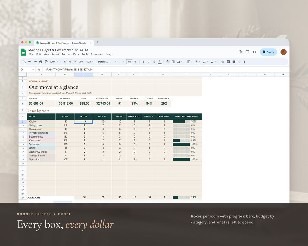 Inside the Moving Planner printable: sample pages, view 7 of 8