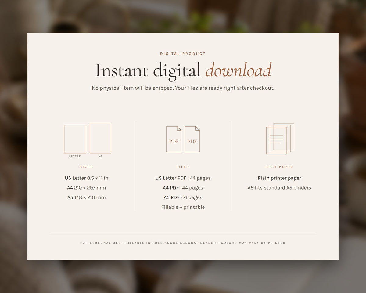 Inside the Garden Planner printable: sample pages, view 7 of 7