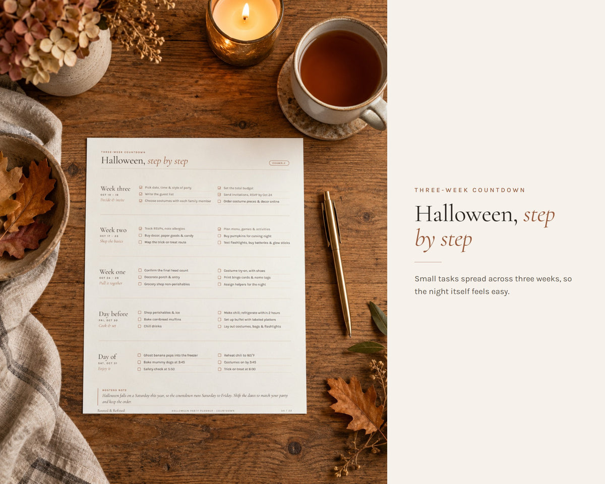 Inside the Halloween Party Planner printable: sample pages, view 7 of 8