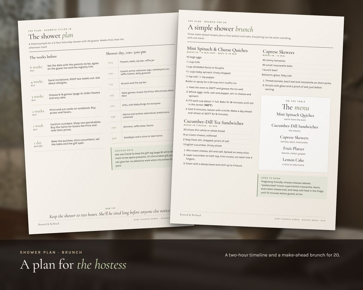Inside the Baby Shower Games Bundle printable: sample pages, view 7 of 8