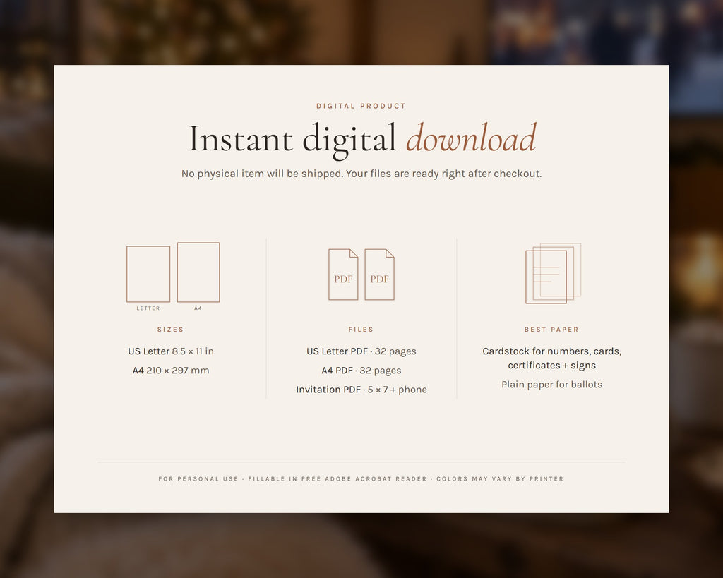 Inside the Ugly Sweater Party Kit printable: sample pages, view 7 of 7