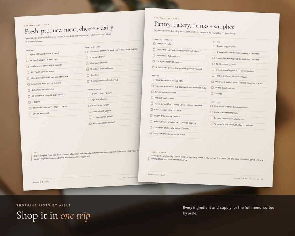 Inside the The Halloween Hosting Guide printable: sample pages, view 7 of 8