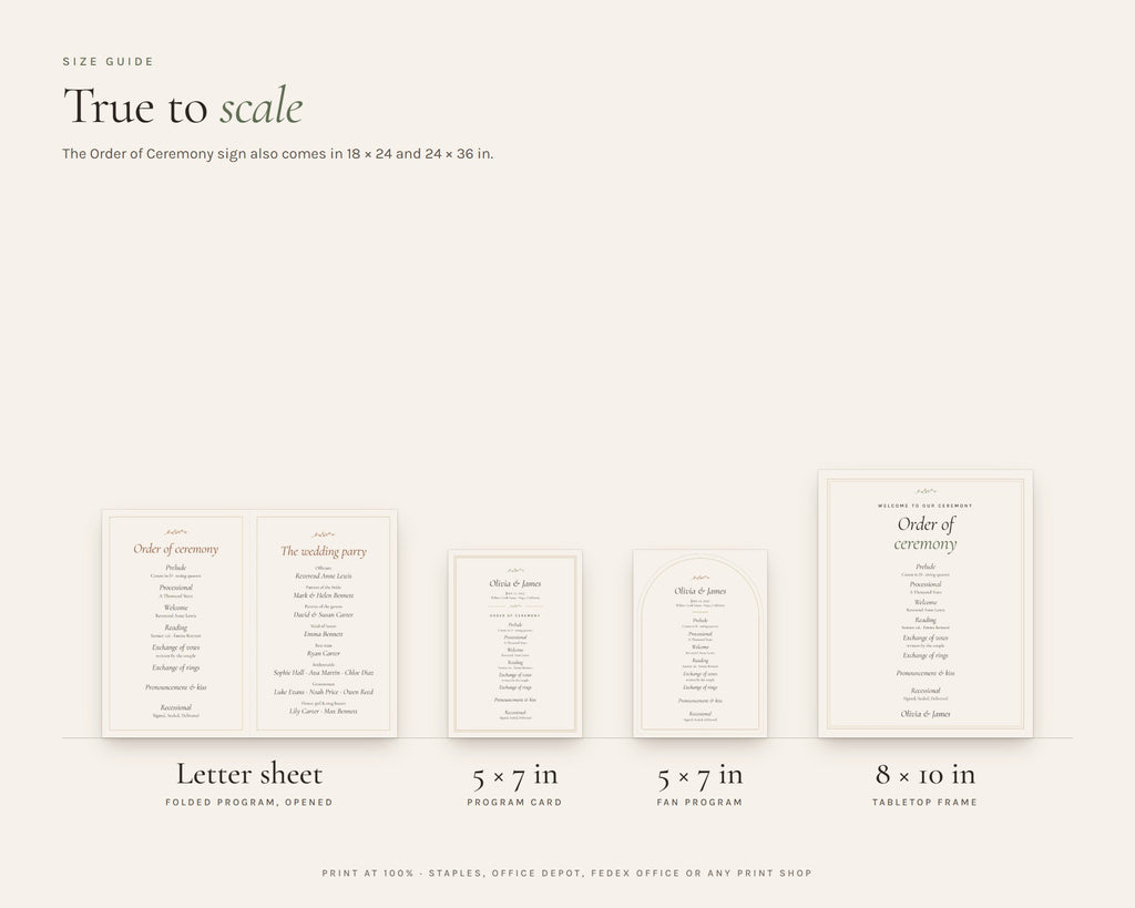 Inside the Wedding Program printable: sample pages, view 7 of 7