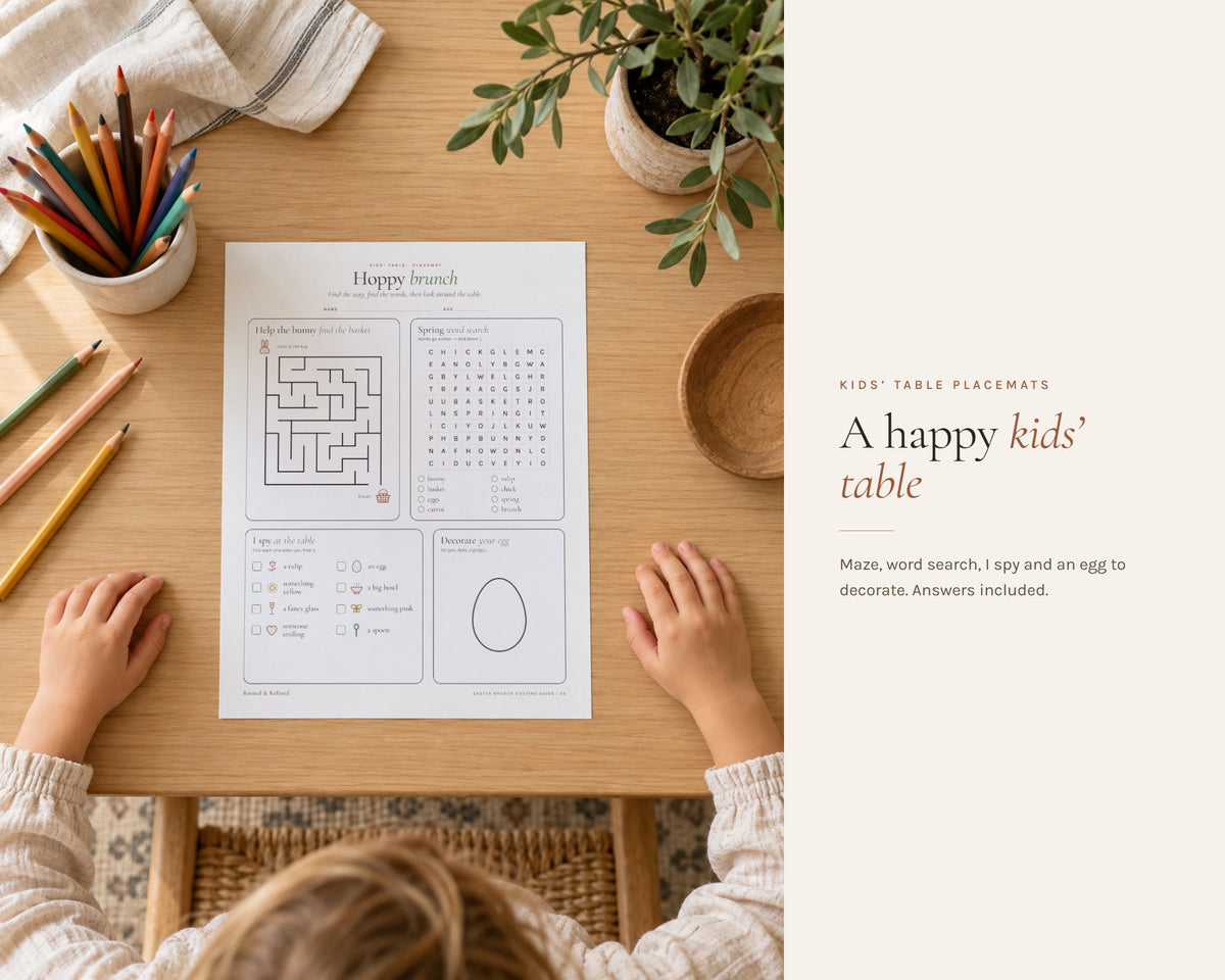 Inside the Easter Brunch Menu printable: sample pages, view 7 of 8