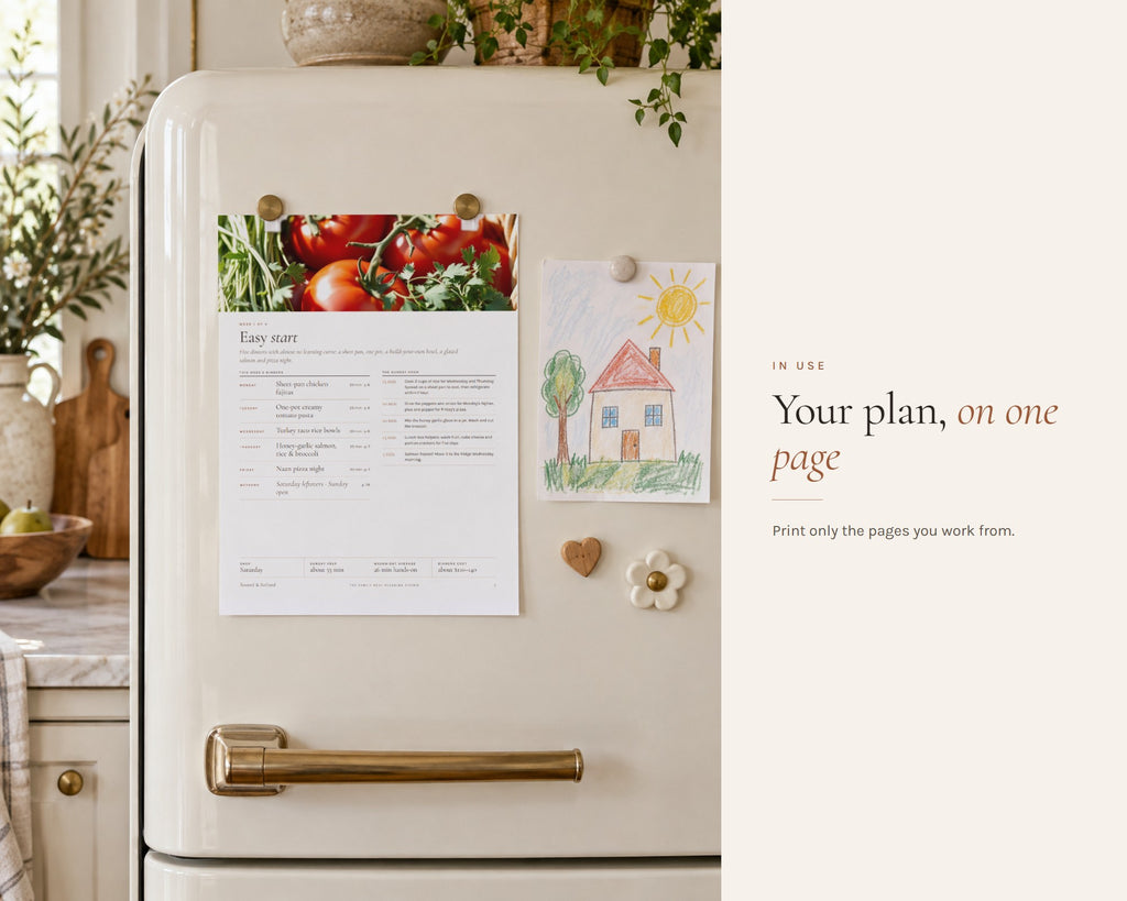 Inside the Family Meal Planner printable: sample pages, view 7 of 8