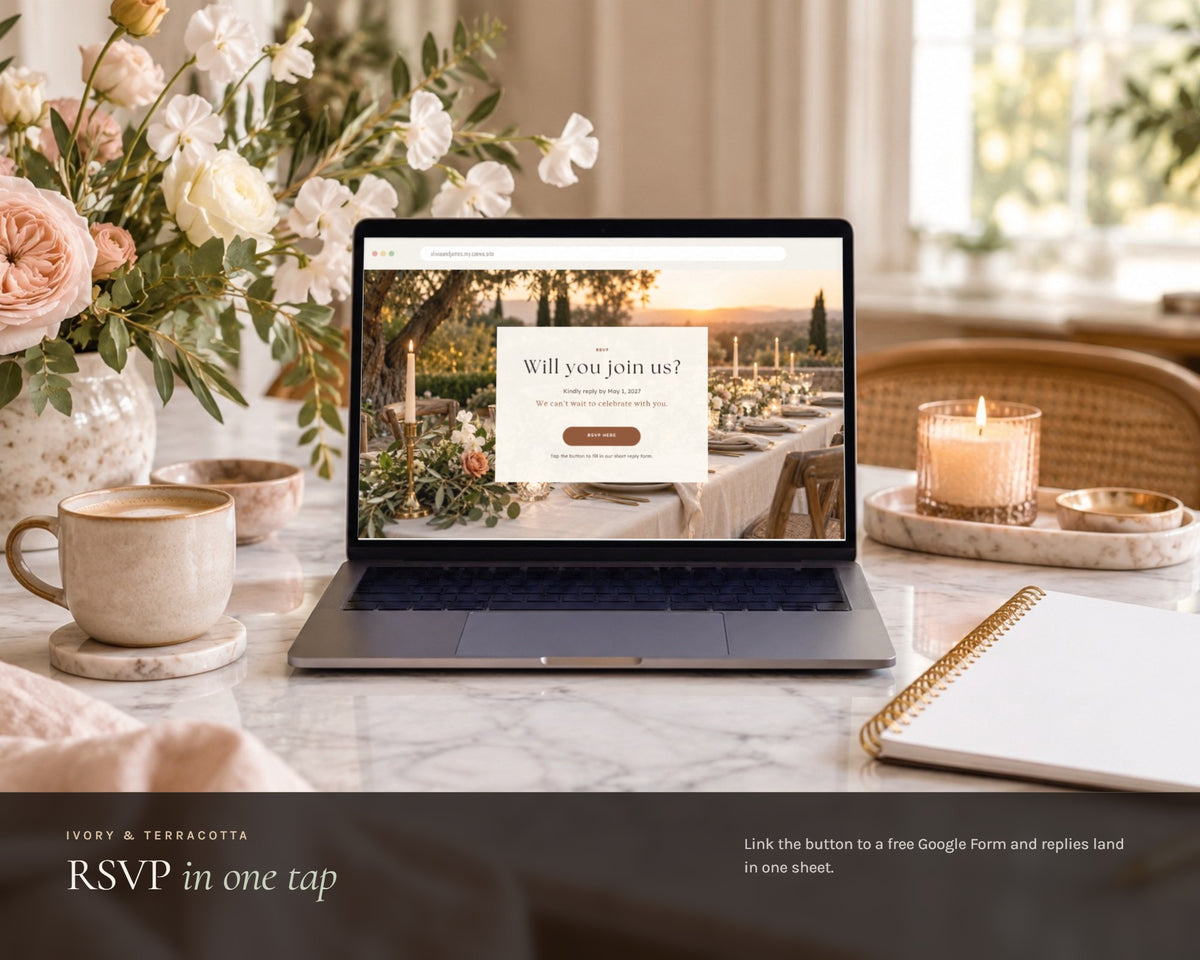Inside the Wedding Website Canva Template printable: sample pages, view 7 of 8