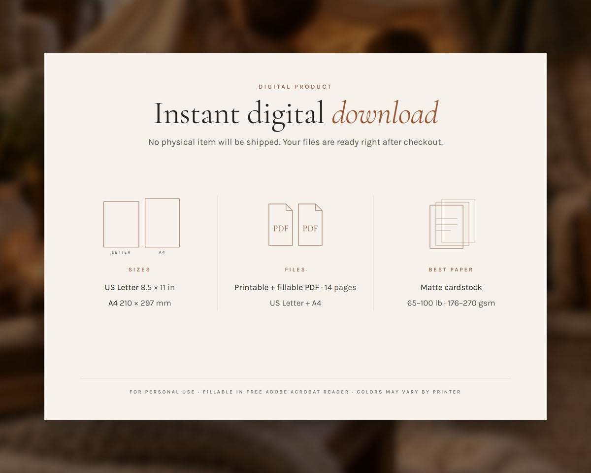Inside the Hot Cocoa Bar Kit printable: sample pages, view 7 of 7