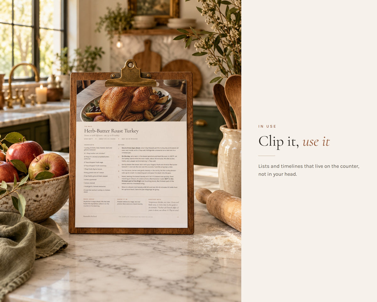 Inside the The Complete Thanksgiving Hosting Guide printable: sample pages, view 7 of 8