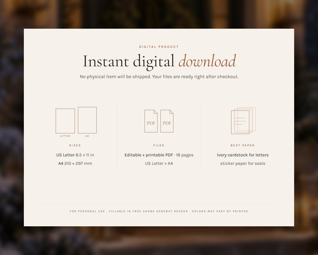 Inside the Letters from Santa & Nice List Kit printable: sample pages, view 8 of 8