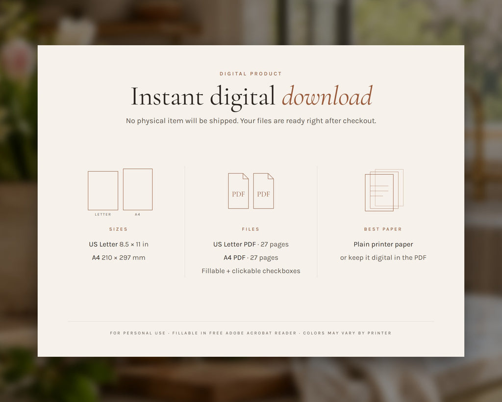 Inside the Spring Cleaning Checklist printable: sample pages, view 8 of 8