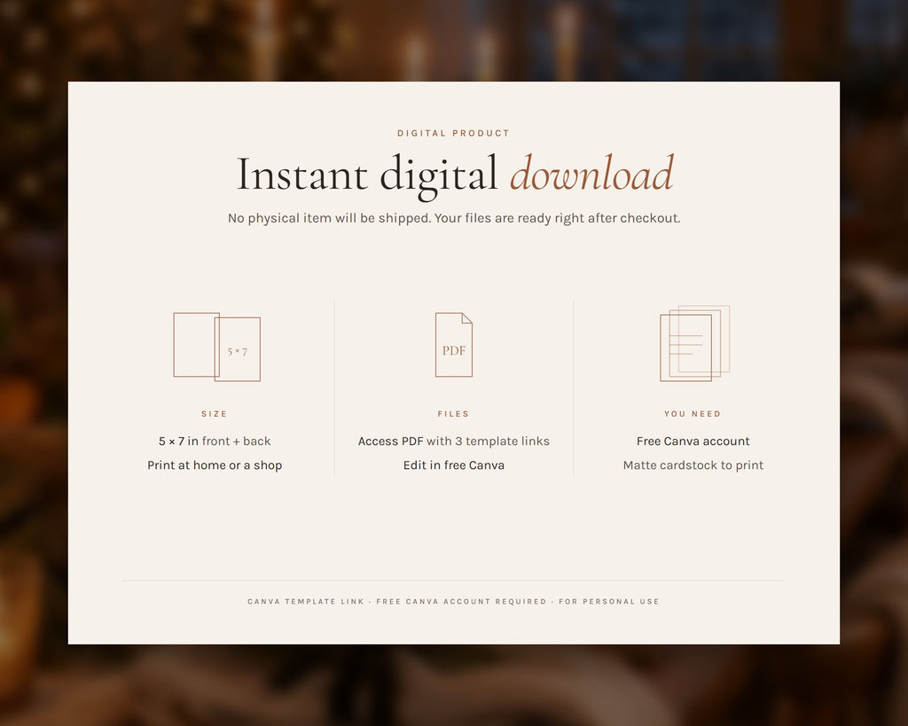 Inside the Christmas Photo Card Canva Templates (Set of 3) printable: sample pages, view 8 of 8