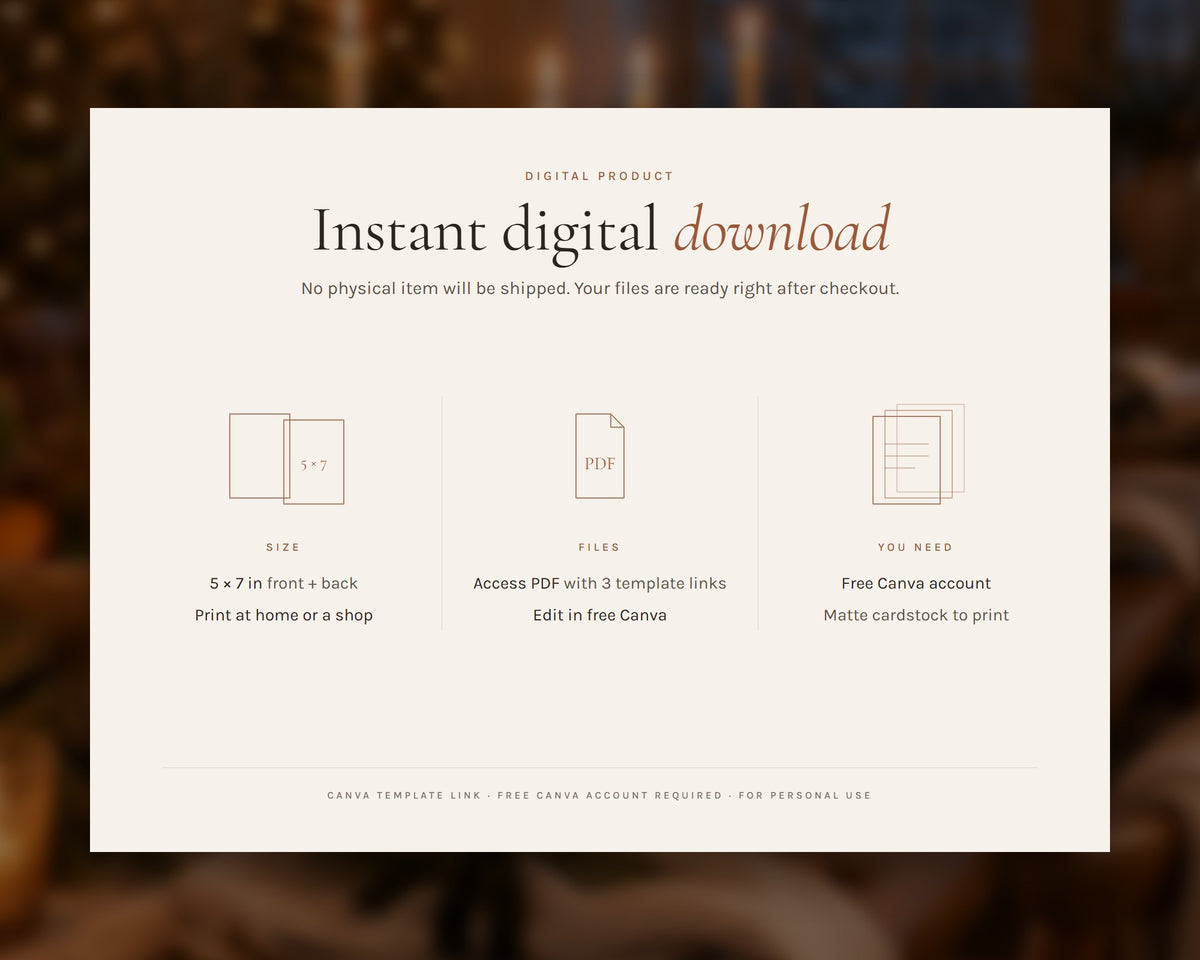Inside the Christmas Photo Card Canva Templates (Set of 3) printable: sample pages, view 8 of 8