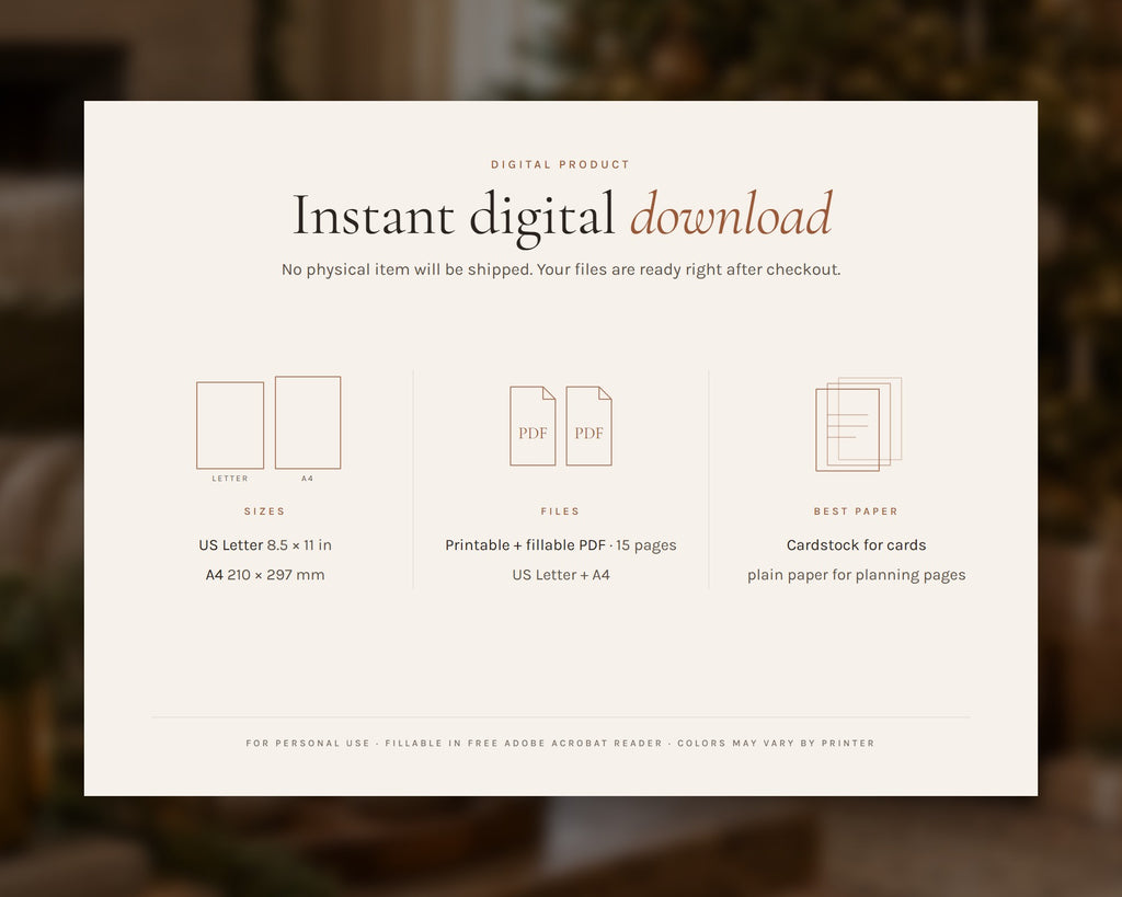 Inside the Christmas Brunch Menu printable: sample pages, view 8 of 8