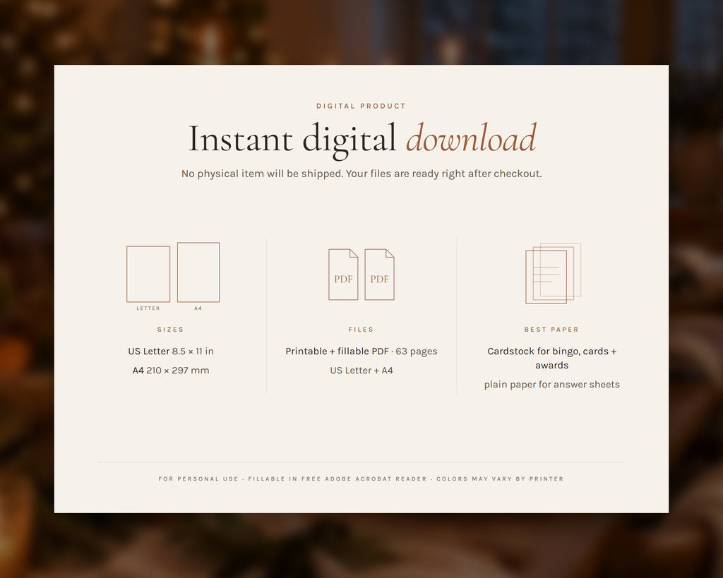 Inside the 12 Office Christmas Party Games printable: sample pages, view 8 of 8