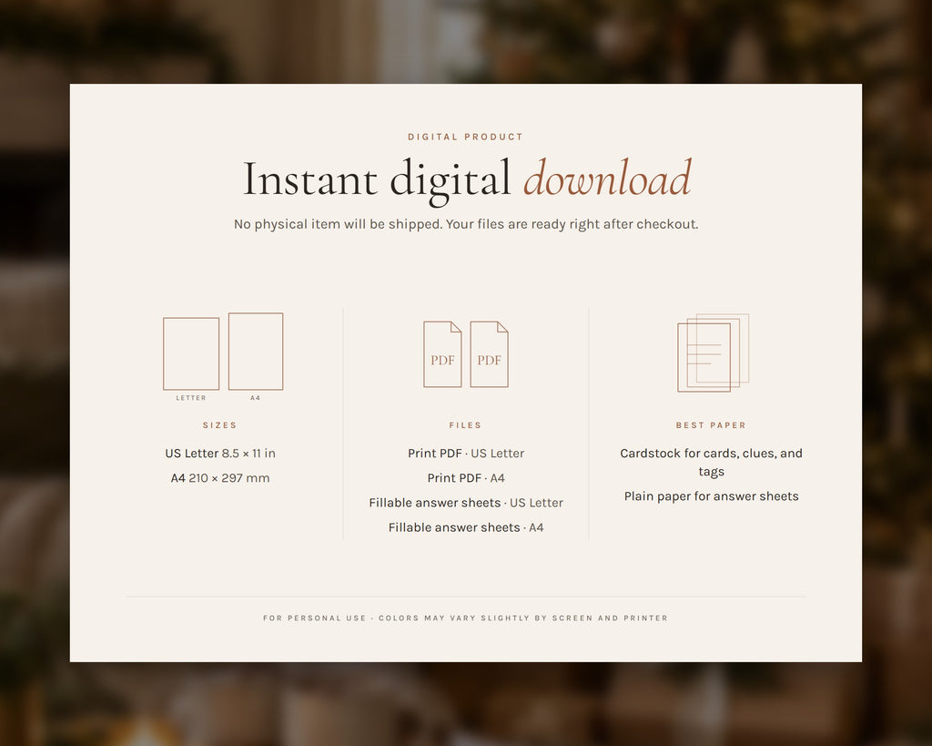 Inside the Christmas Games Bundle printable: sample pages, view 8 of 8