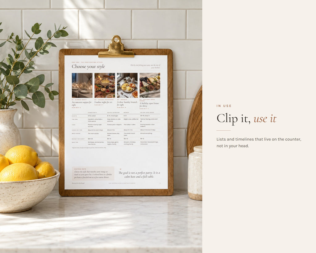 Inside the Entertaining Planner printable: sample pages, view 8 of 8