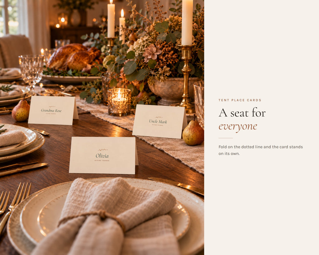 Inside the Thanksgiving Menu and Place Cards printable: sample pages, view 8 of 8