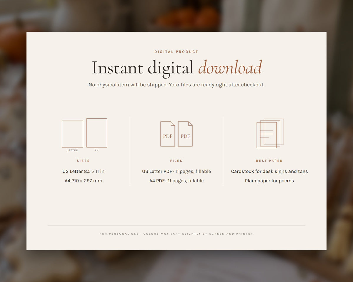 Inside the You've Been Booed Office Kit printable: sample pages, view 8 of 8