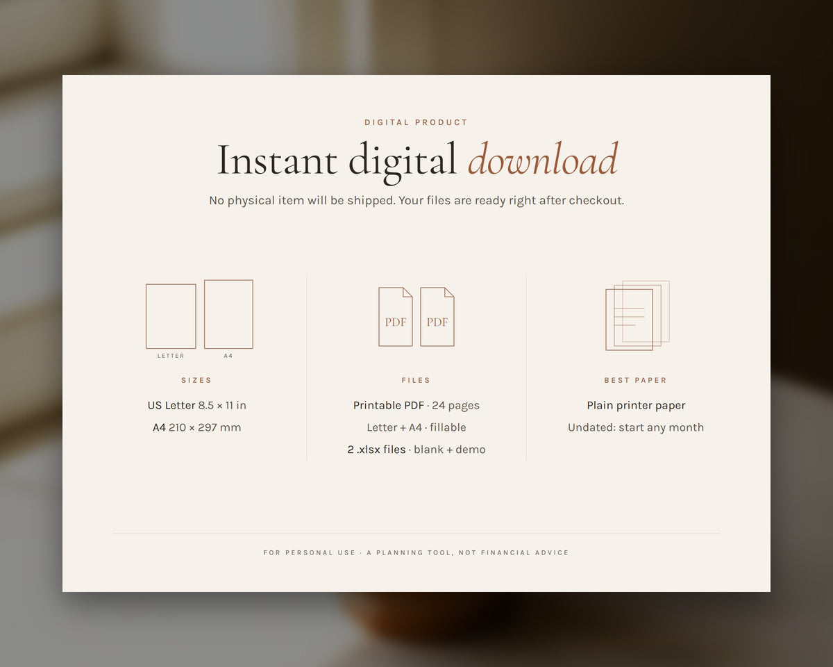 Inside the Debt Payoff Tracker printable: sample pages, view 8 of 8