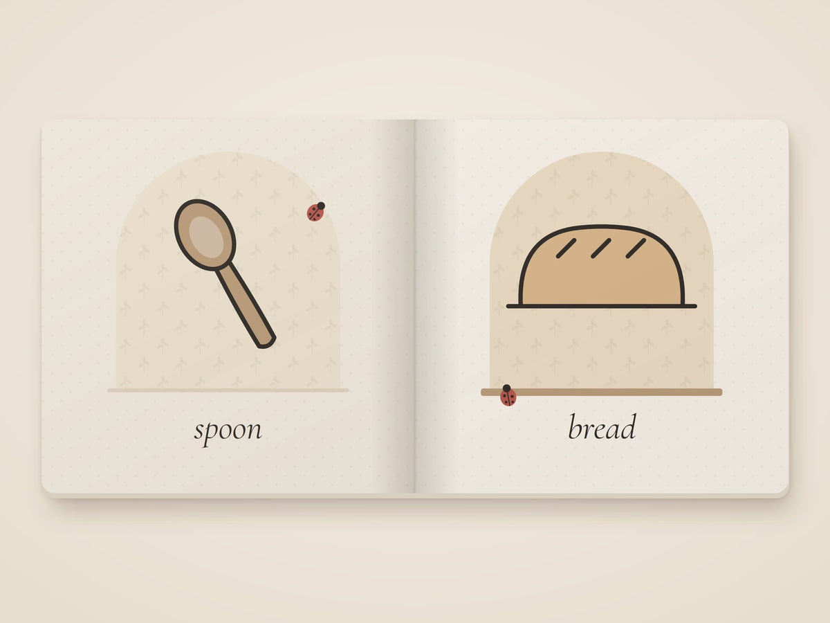 First Words at Home board book by Rachelle Merchant, Rooted & Refined