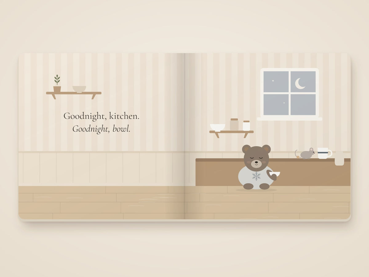 Little Bear, Goodnight Home board book by Rachelle Merchant, Rooted & Refined