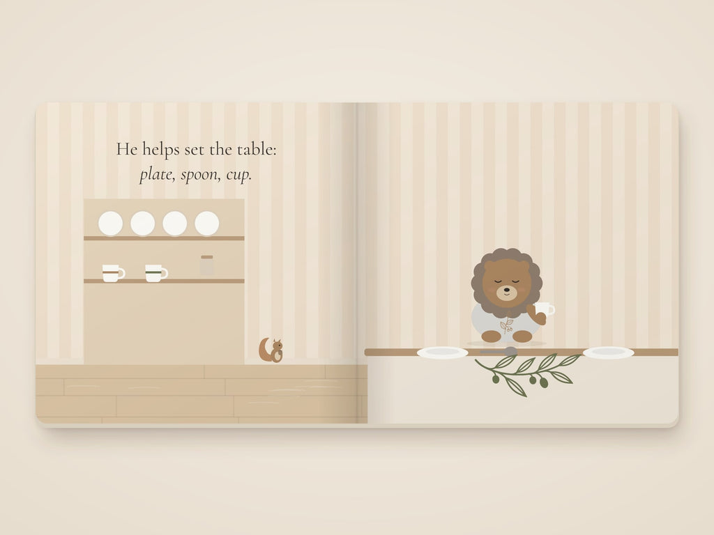Little Lion, Gather Round board book by Rachelle Merchant, Rooted & Refined