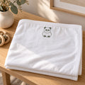 Little Panda Embroidered Cotton Baby Blanket by Rooted & Refined