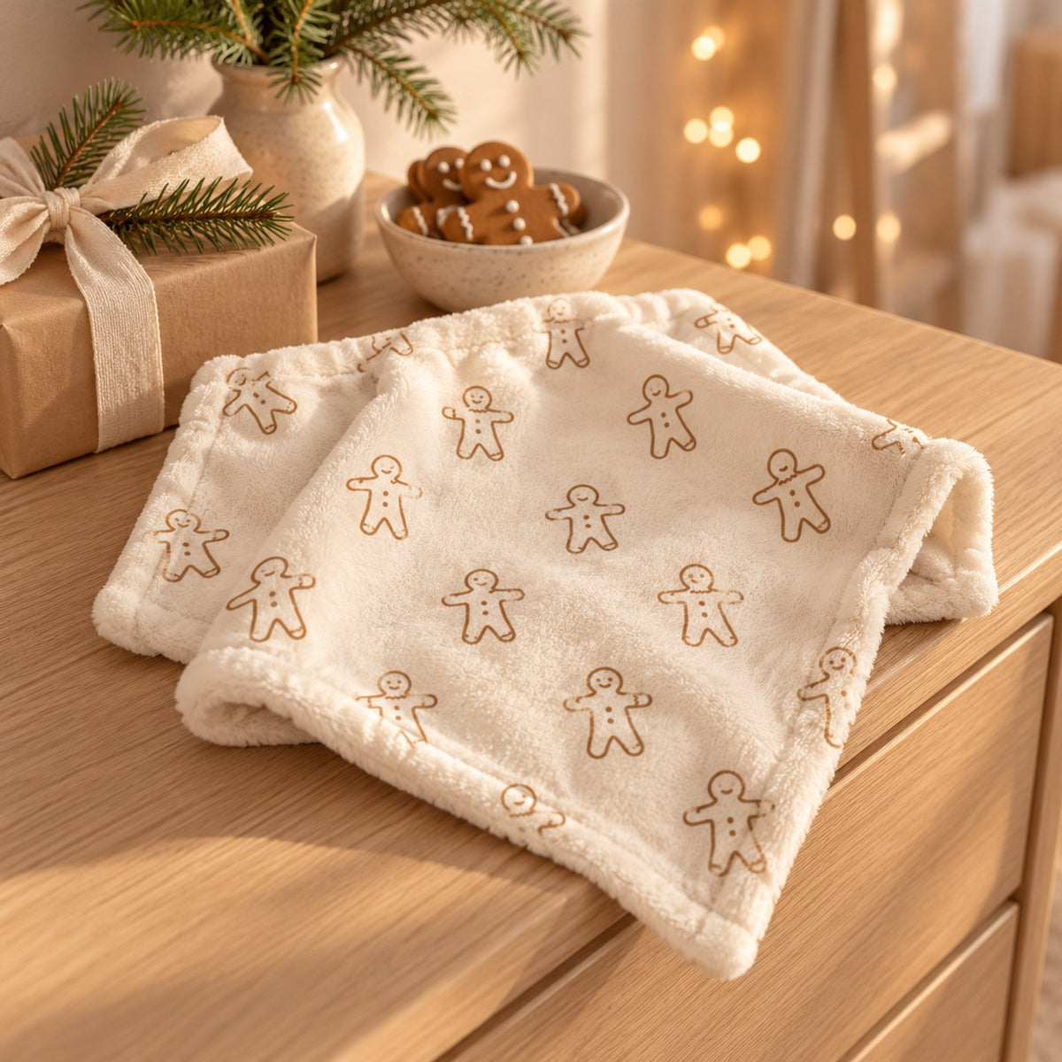 Gingerbread Man Minky Baby Lovey by Rooted & Refined